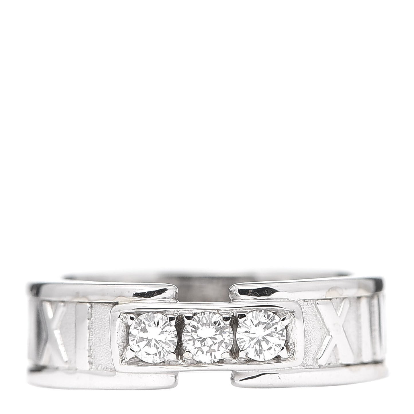 18K White Gold Diamond Atlas Ring 47 4