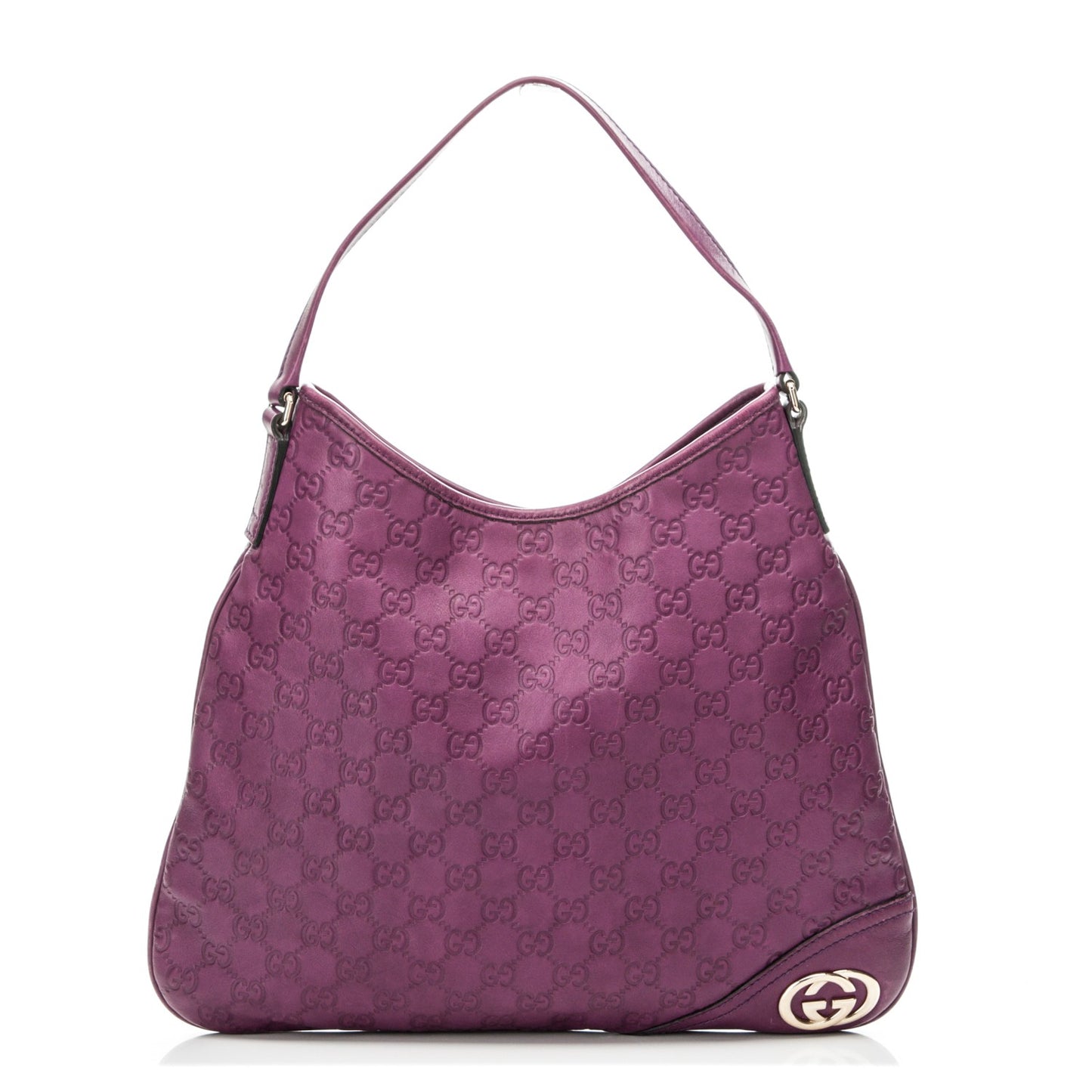 Guccissima Medium New Britt Hobo Purple