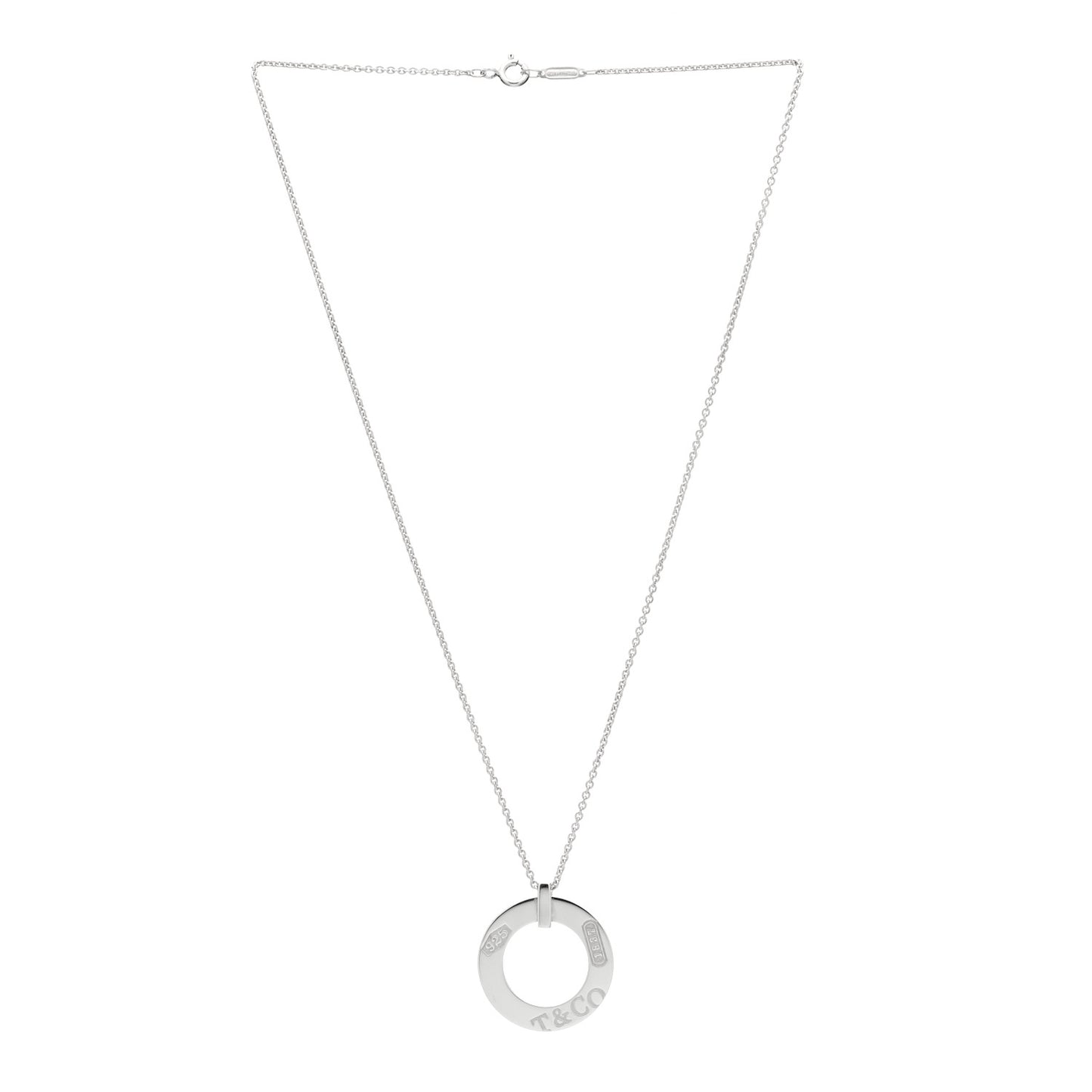 Sterling Silver 1837 Open Circle Pendant Necklace