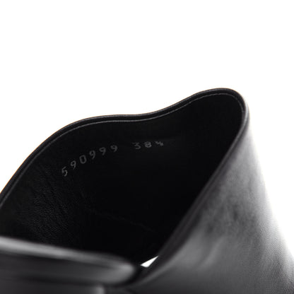Balenciaga Shiny Sheepskin Oval 90mm Sandals 38.5 Black 10 of 11