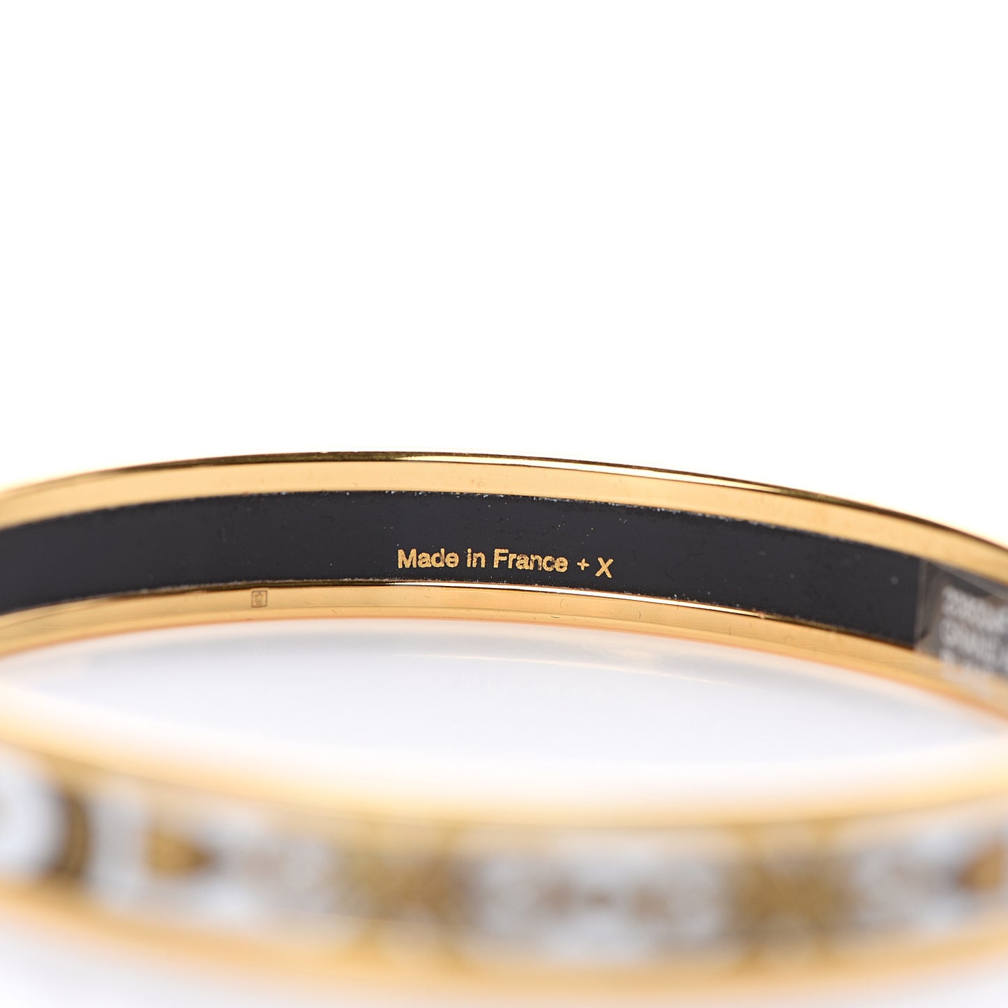 Enamel Printed Grand Apparat Narrow Bracelet 70 White
