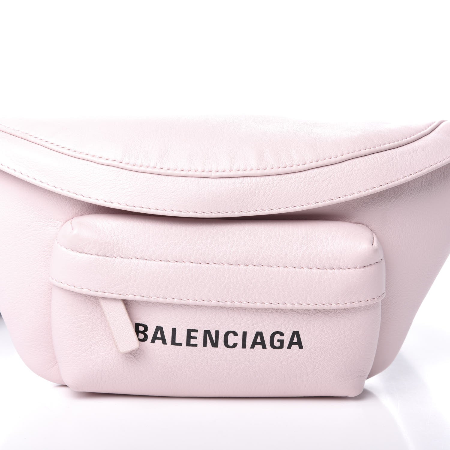 Balenciaga Smooth Double Calfskin Logo Everyday Beltpack XS Light Rose Black 7 of 9