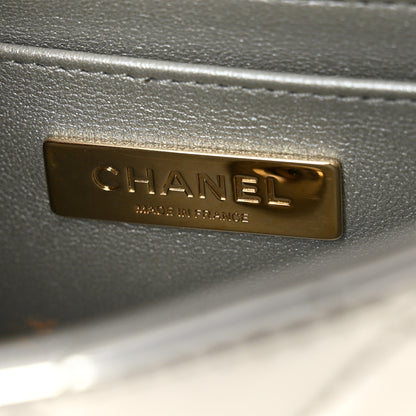 Chanel Mirror Calfskin Metallic Calfskin Quilted Hollywood Boulevard Mini Flap With Star Coin Purse Silver 6 of 10