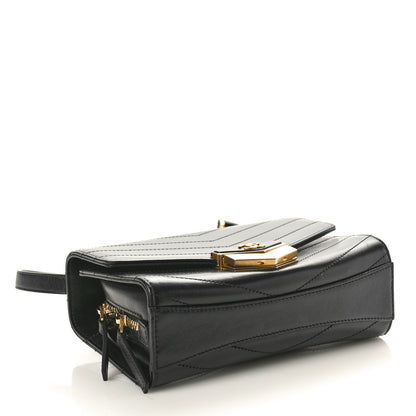Chanel Calfskin Chevron Quilted Small Medal Flap Black 4 of 9