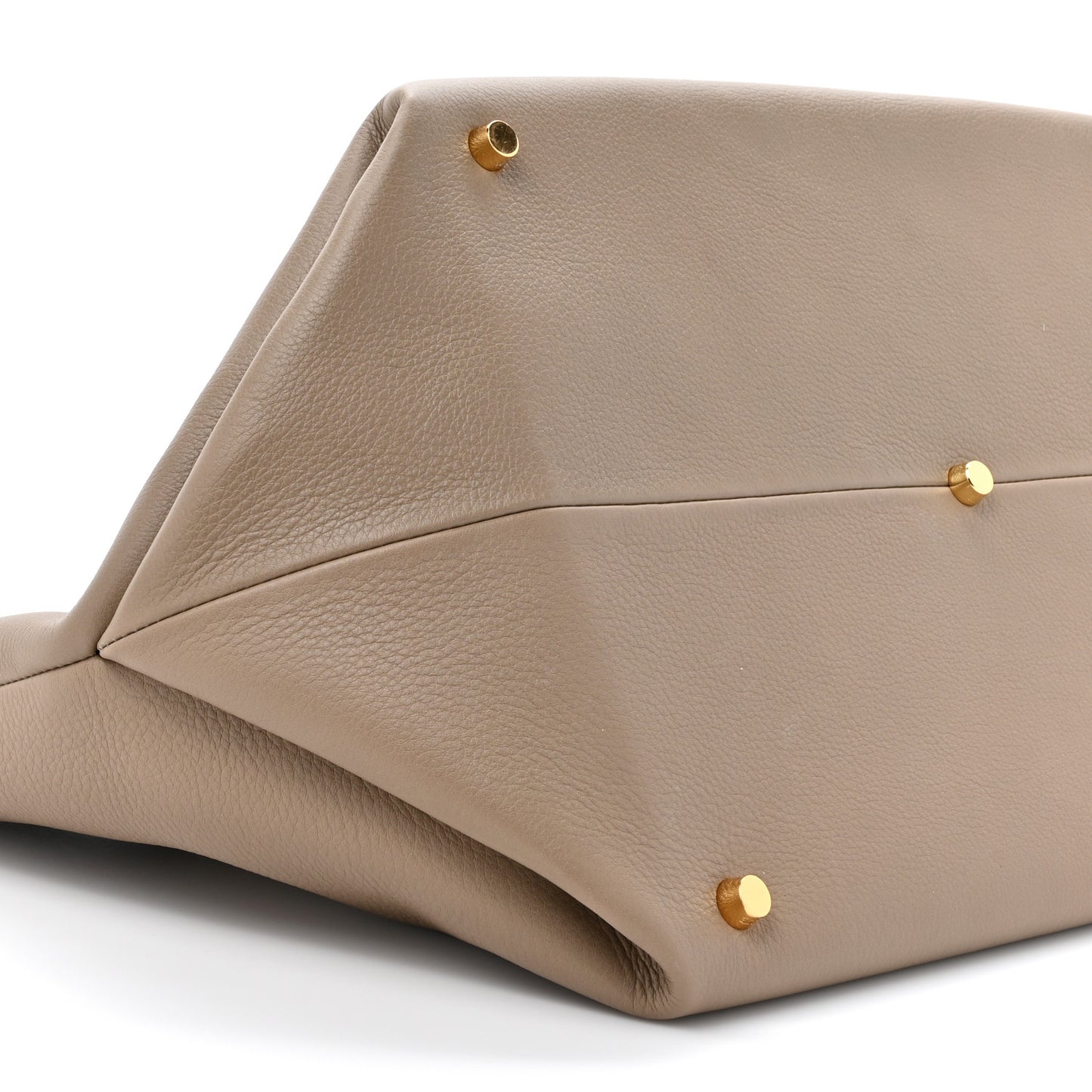 Pebbled Calfskin Medium Amelia Tote Taupe