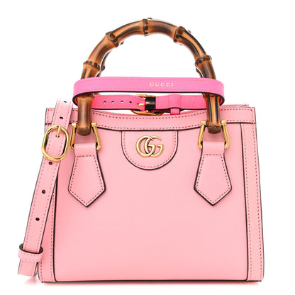 Gucci Wonka Grain Calfskin Mini Diana Tote Bag Wild Rose Fuxia Fluo 1 of 10