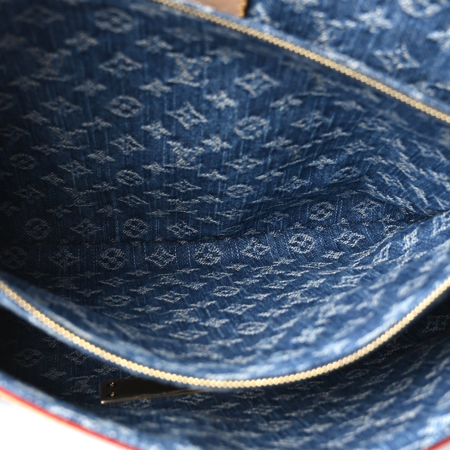 Louis Vuitton Denim Monogram Dauphine Soft GM Blue 5 of 9