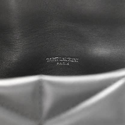 Saint Laurent Lambskin Quilted Toy Loulou Puffer Monogram Chain Satchel Storm 7 of 12