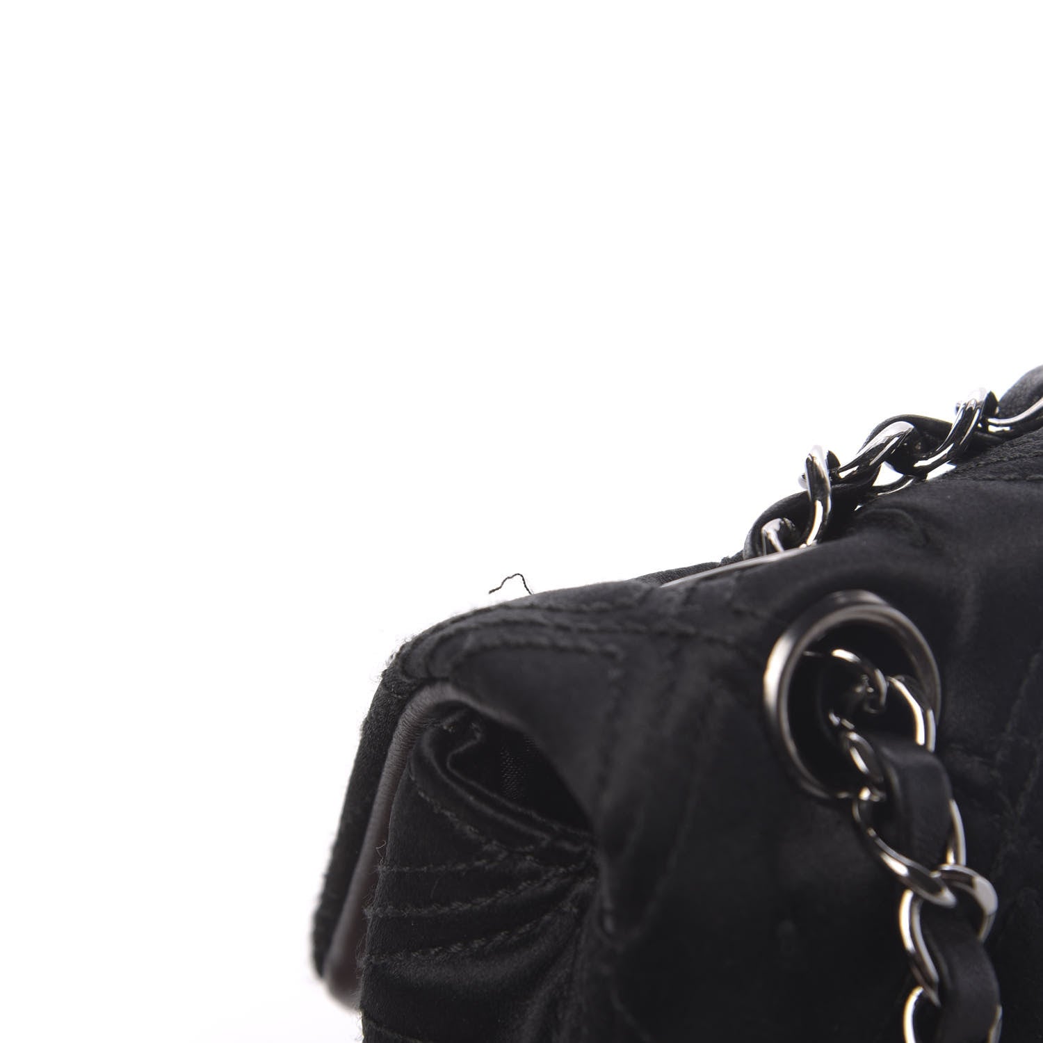 Chanel Satin Embroidered Medium Camellia Flap Black 11 of 13