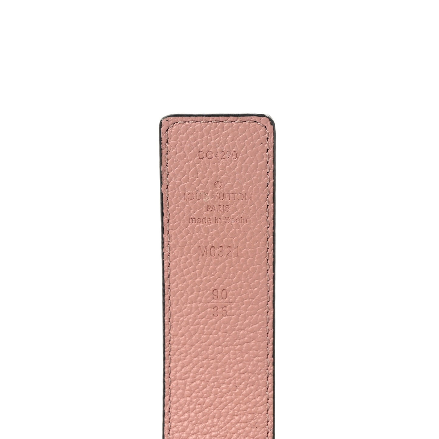 Calfskin Monogram 30mm LV Initiales Reversible Belt 90 36 Rose Ballerine