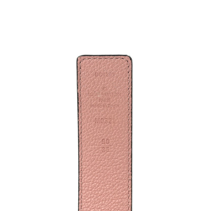 Louis Vuitton Calfskin Monogram 30mm LV Initiales Reversible Belt 90 36 Rose Ballerine 3 of 4