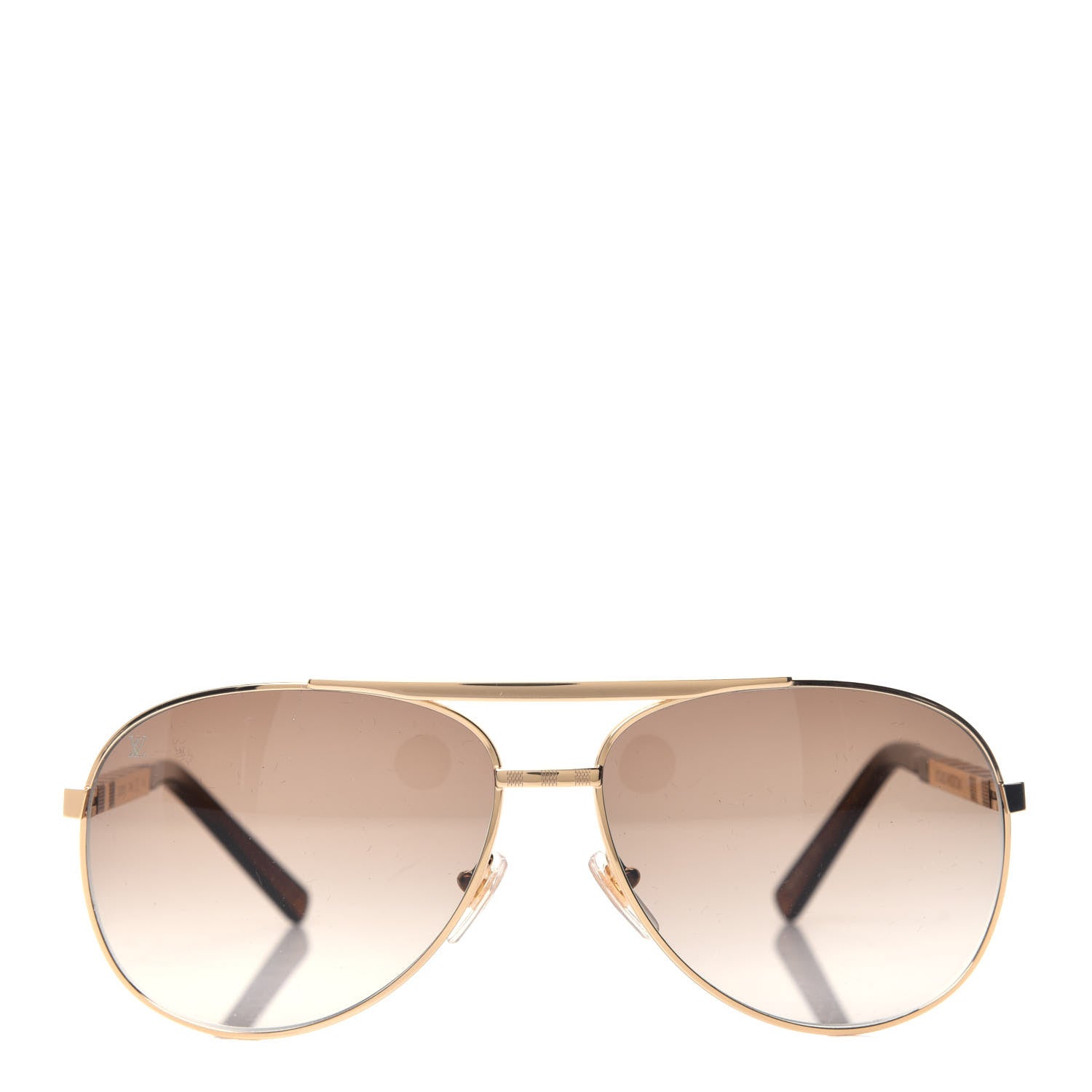 Louis Vuitton Metal Attitude Pilote Sunglasses Z0339U Gold 2 of 9