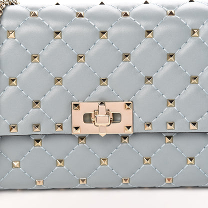 Valentino Garavani Nappa Rockstud Spike Wallet on Chain Nube 11 of 11