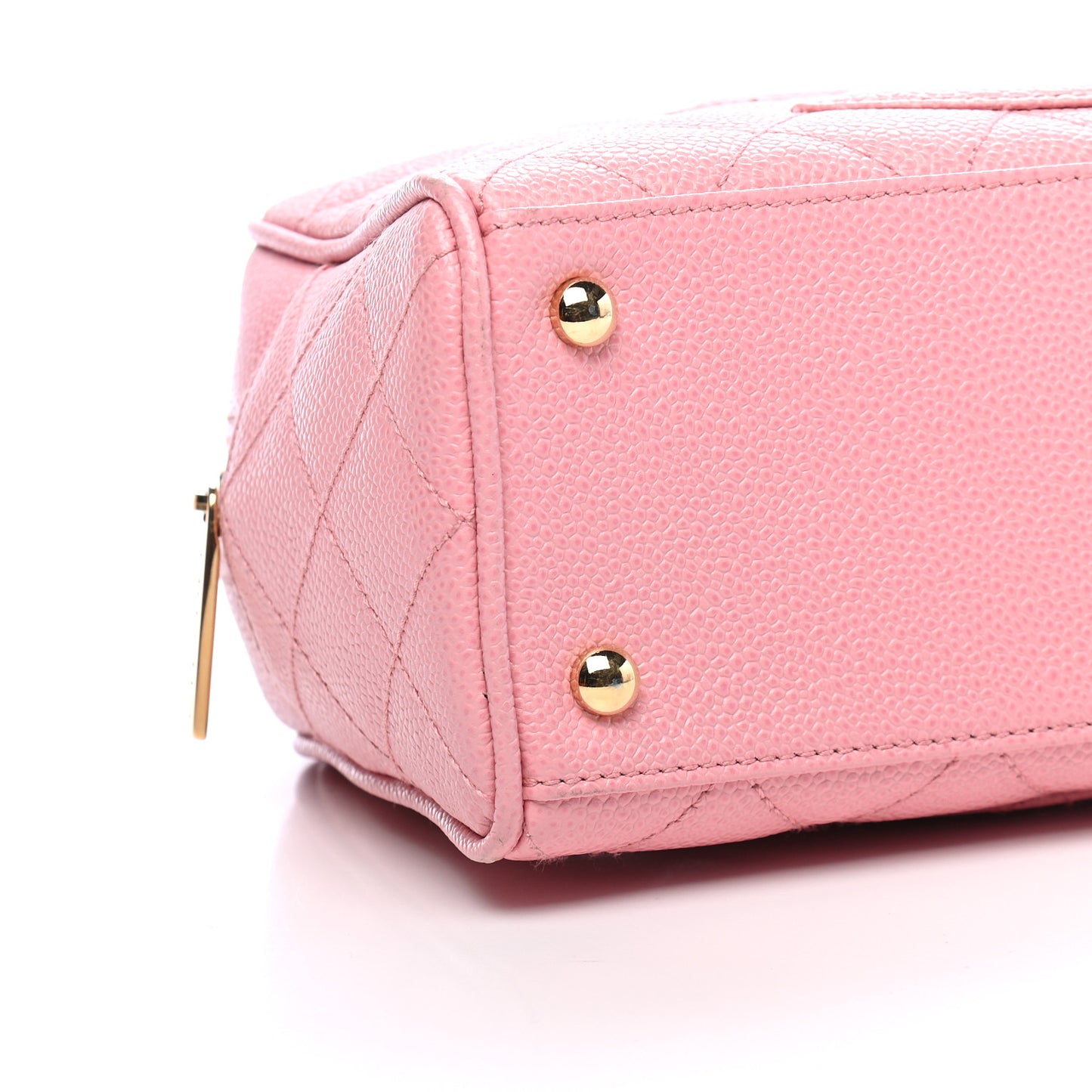Caviar Quilted Small Bowler Pink