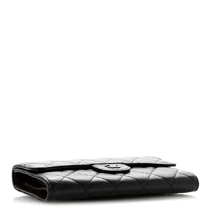 Chanel Caviar Quilted Large Flap Wallet Black 4 of 10