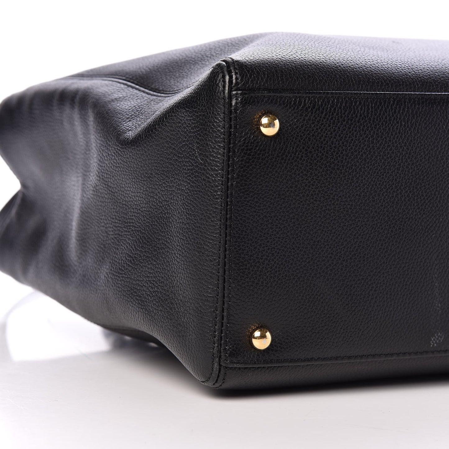 Calfskin Cerf Shopper Tote Black
