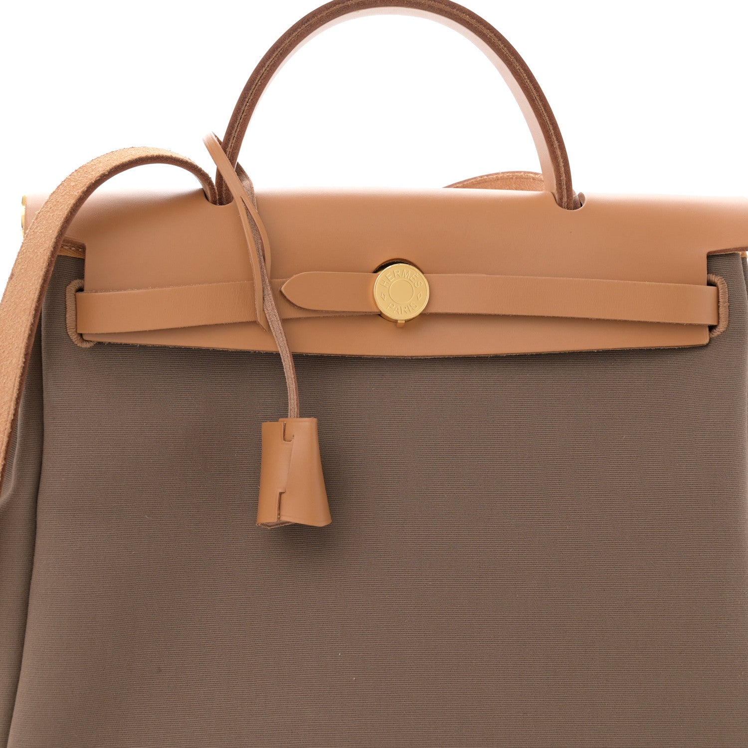 Hermes Toile Vache Hunter Herbag Zip Retourne 31 PM Etoupe Dune 9 of 12