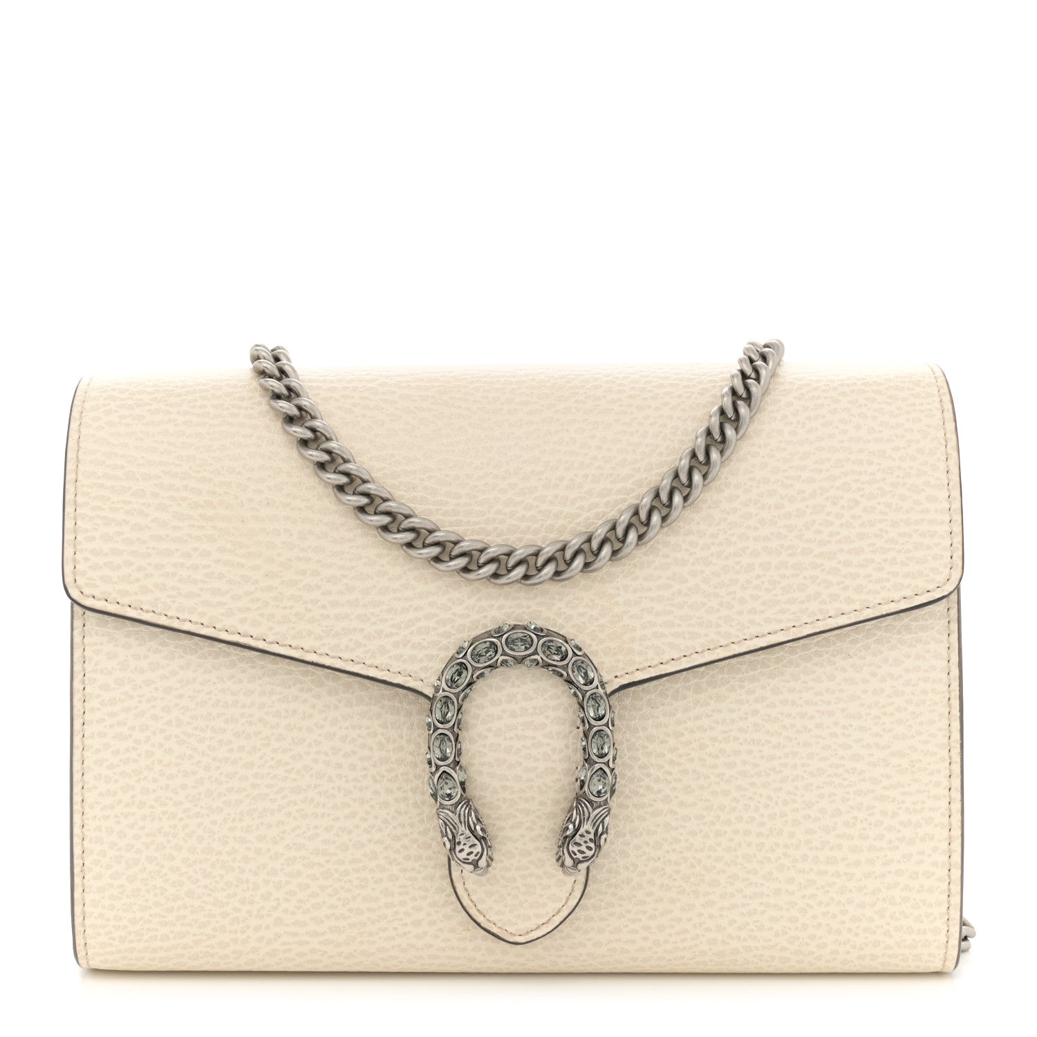 Gucci Dollar Calfskin Mini Dionysus Chain Wallet Mystic White 1 of 13