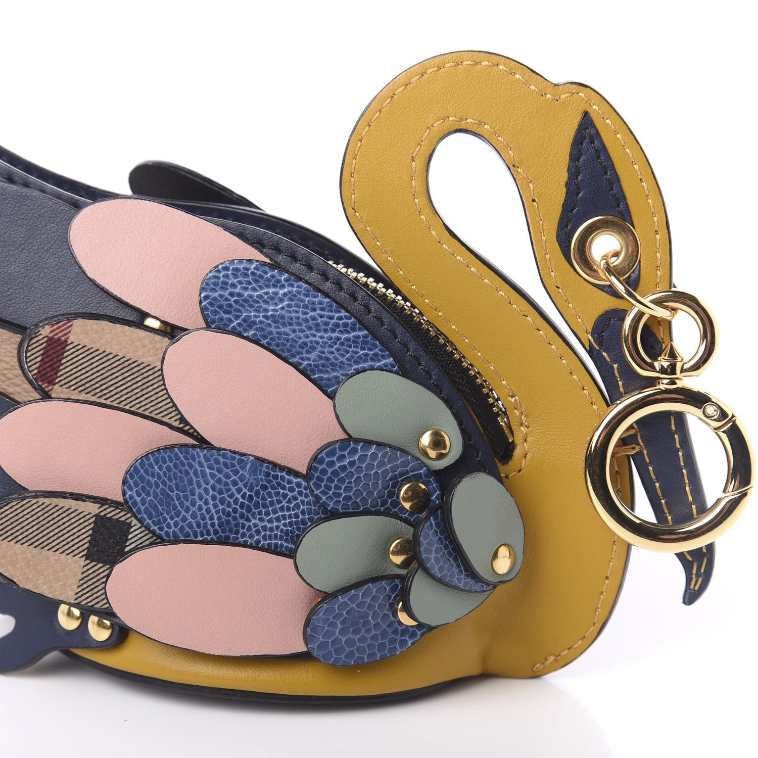 Burberry Calfskin Lizard Embossed Swan Coin Case Multicolor 6 of 6