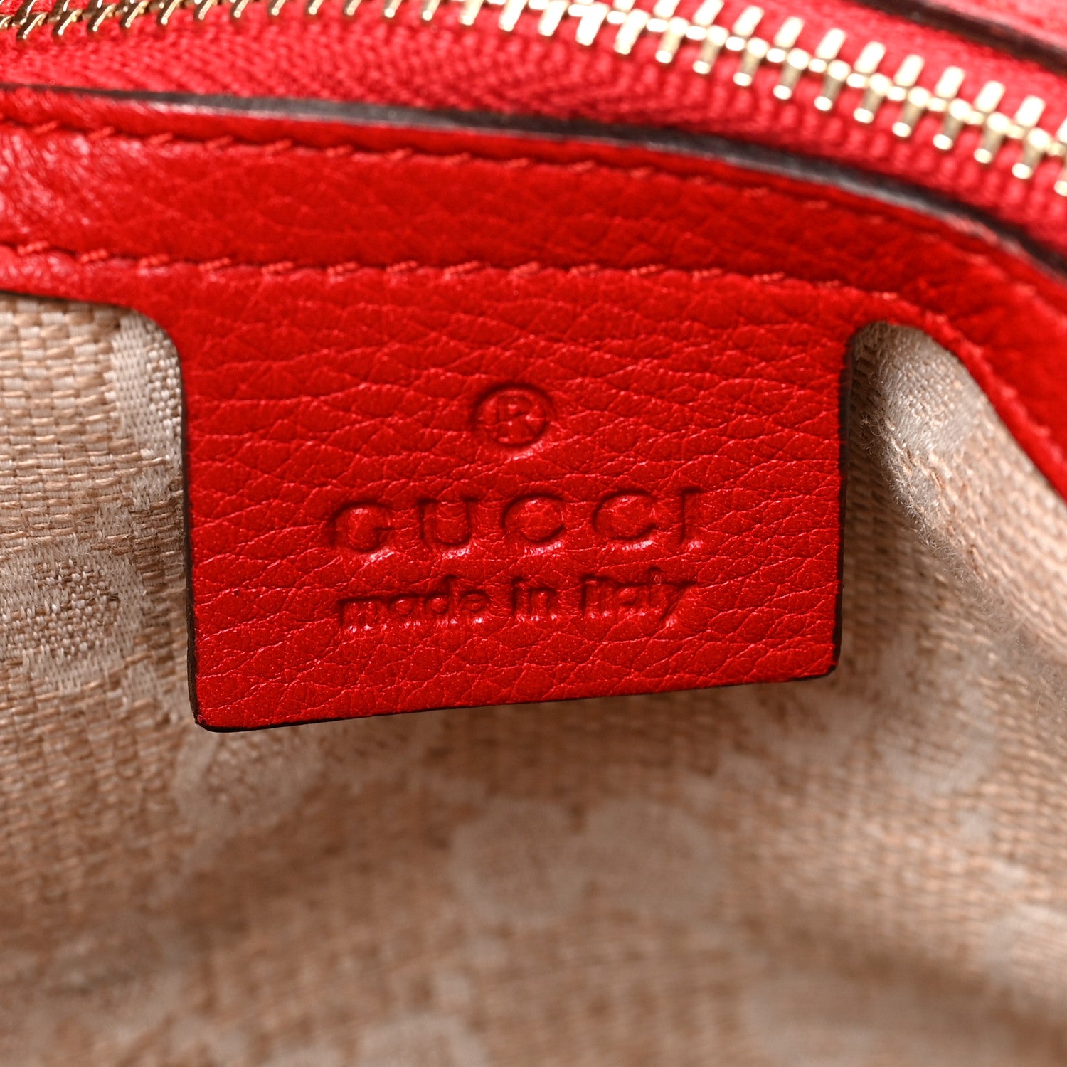 Gucci Pebbled Calfskin Medium Diana Bamboo Shoulder Bag Red 6 of 9