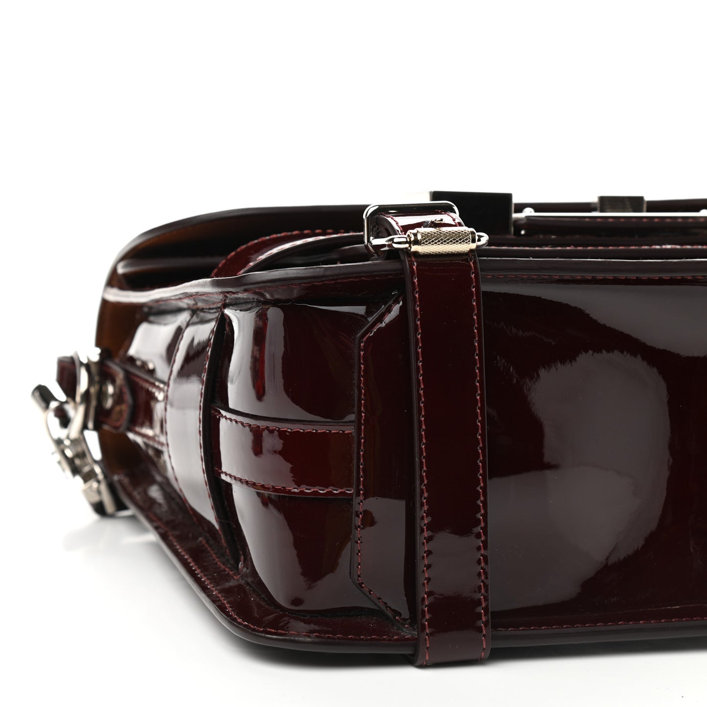 Patent Mini PS11 Classic Shoulder Bag Burgundy