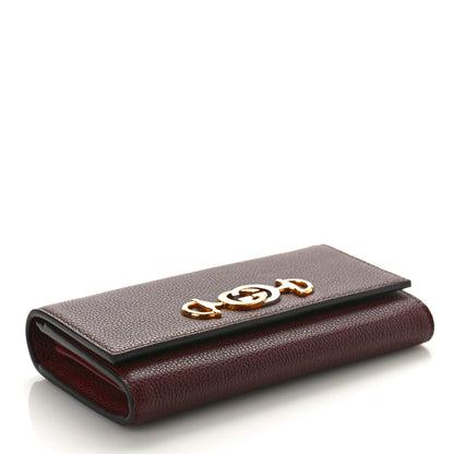 Gucci Grainy Calfskin Zumi Continental Wallet Vintage Bordeaux 4 of 8