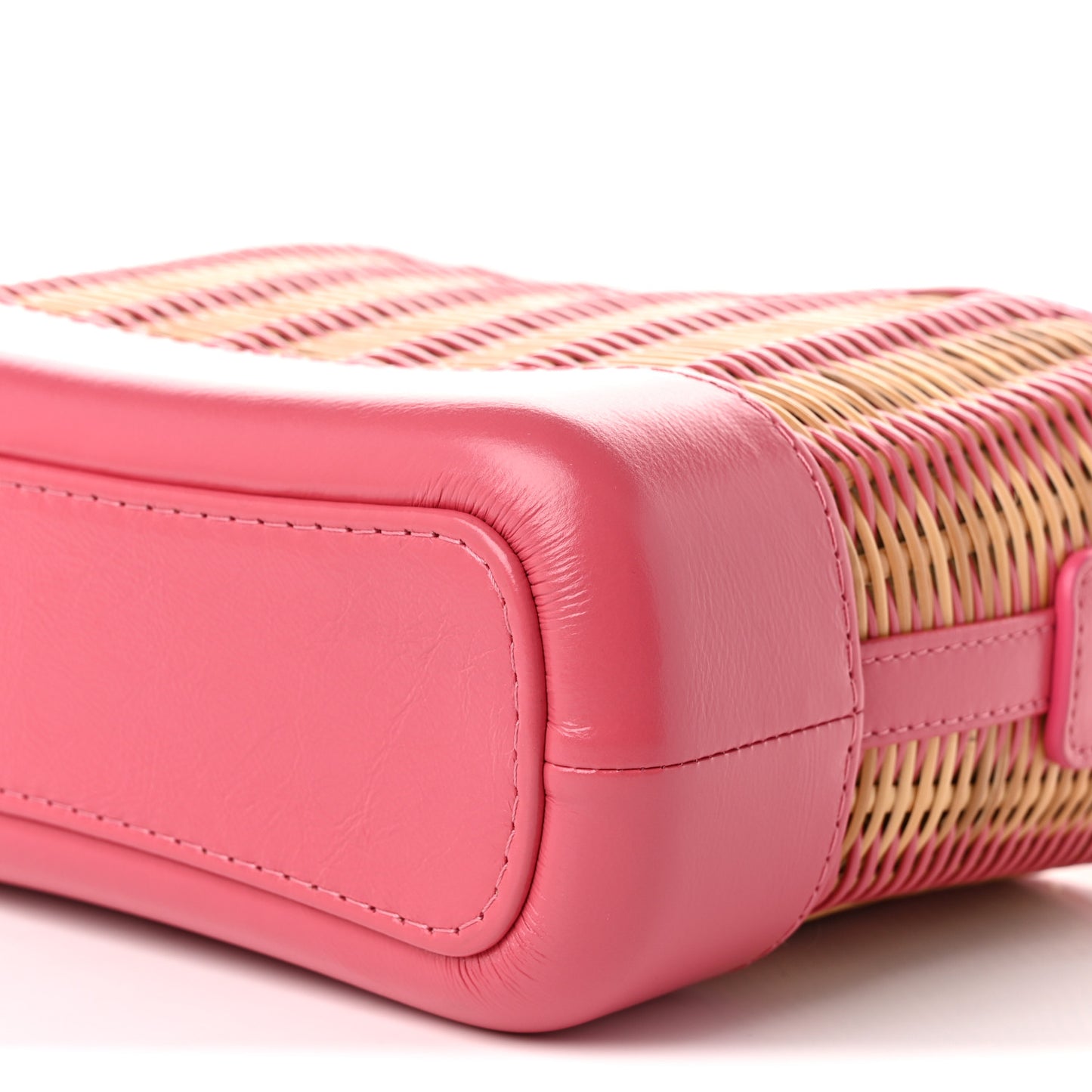 Rattan Calfskin Small Gabrielle Hobo Beige Pink