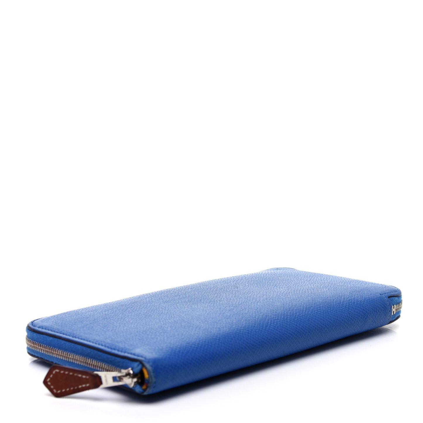 Epsom Silk'In Wallet Bleu Zellige Jaune Ambre
