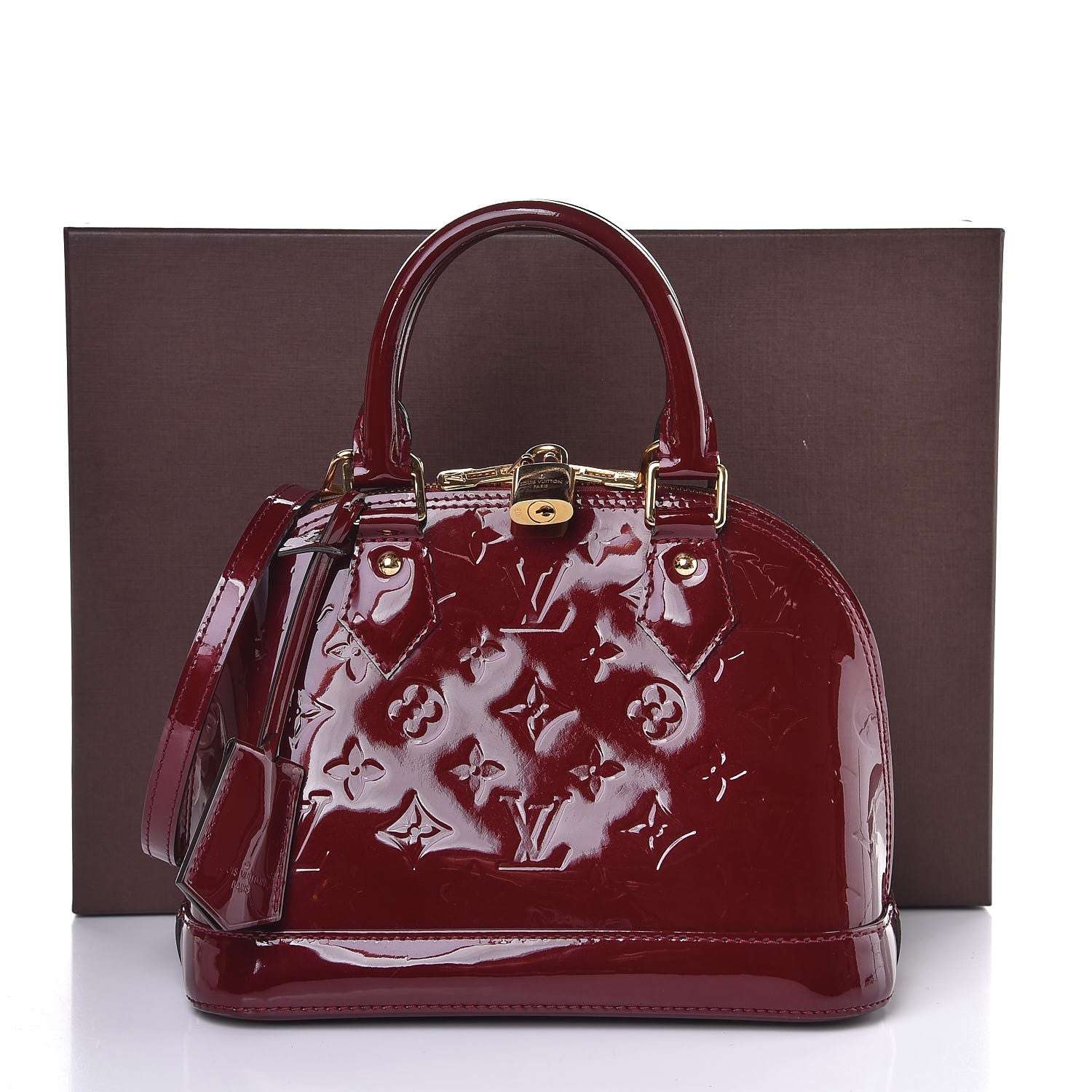 Louis Vuitton Vernis Alma BB Griotte 9 of 9