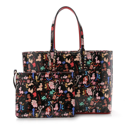 Christian Louboutin Patent Calfskin Small Dita Cabata Tote Black 2 of 11