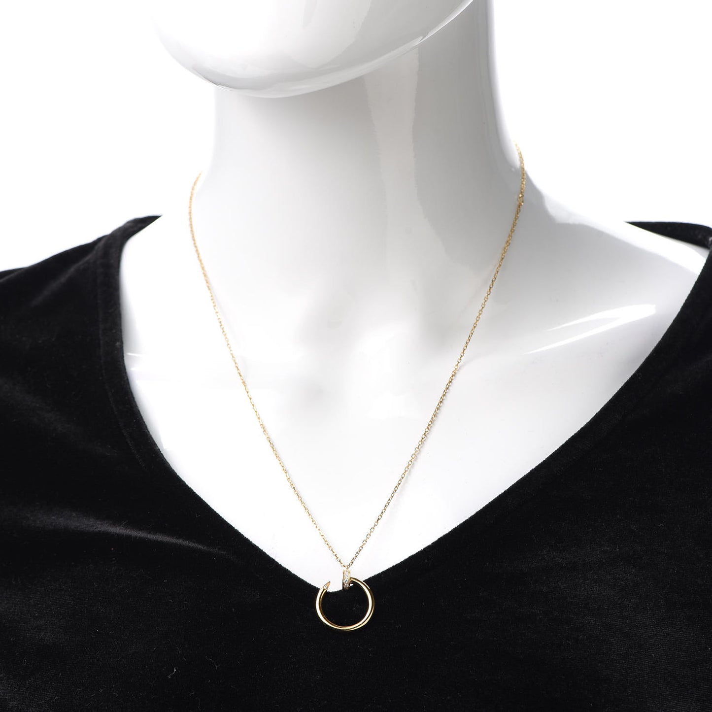 18K Yellow Gold Diamond Juste Un Clou Pendant Necklace
