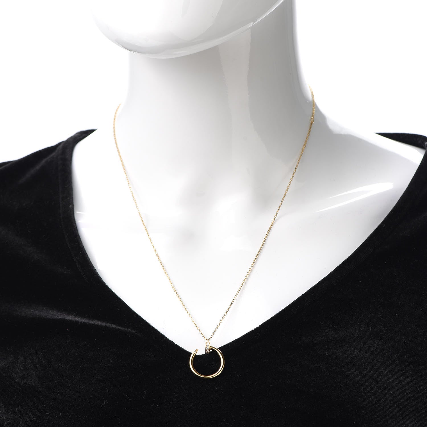 Cartier 18K Yellow Gold Diamond Juste Un Clou Pendant Necklace 2 of 7