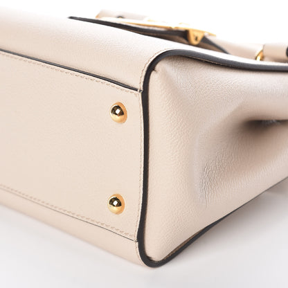 Burberry Soft Grain Calfskin Small Buckle Tote Limestone 7 of 12
