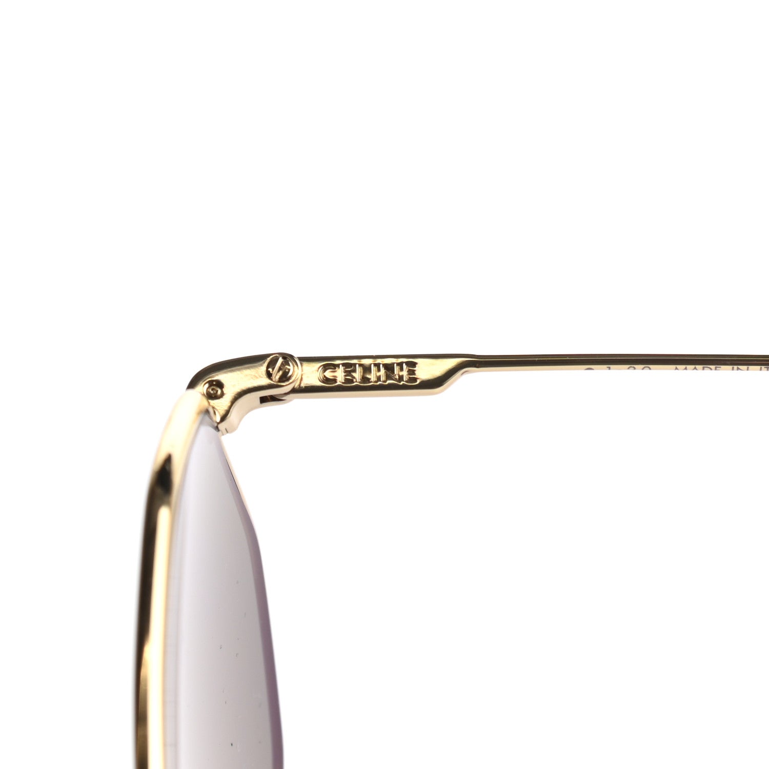 Celine 60MM Metal Hexagonal Sunglasses CL40175U Gold 8 of 8