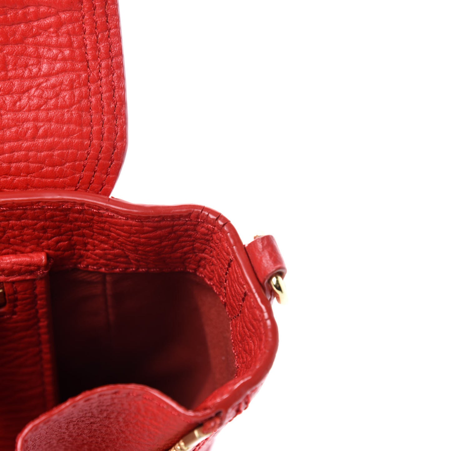 Textured Calfskin Mini Pashli Satchel Red