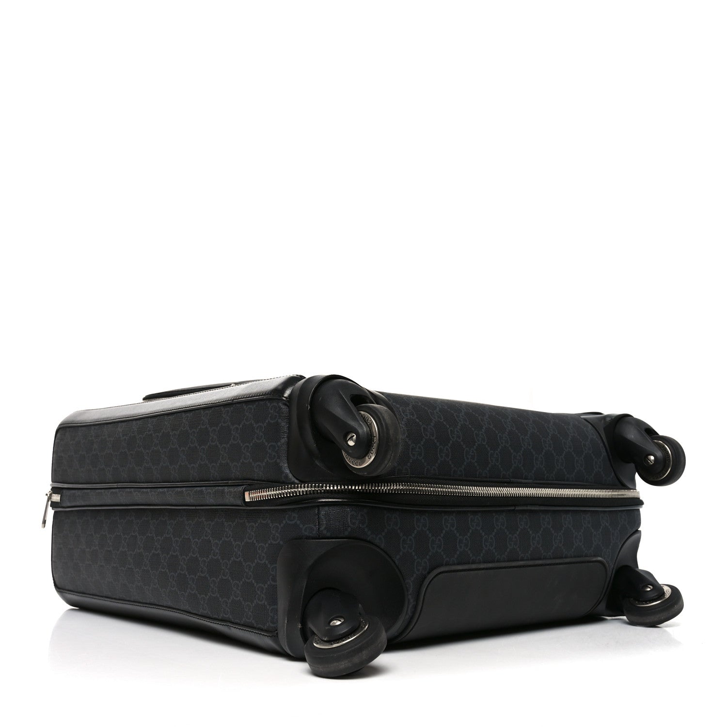Gucci GG Supreme Monogram Azalea Calfskin Retro Interlocking G Small Savoy Cabin Trolley Black 3 of 9