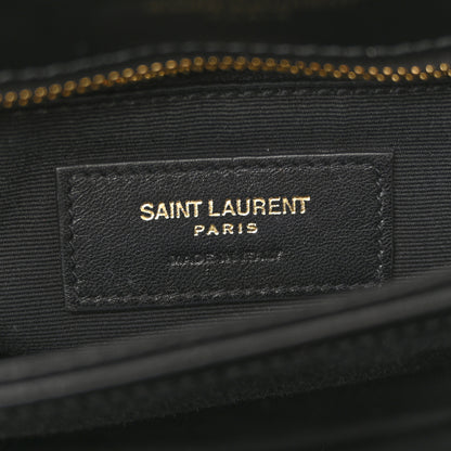 Saint Laurent Calfskin Y Quilted Monogram Toy Loulou Crossbody Bag Black 6 of 13
