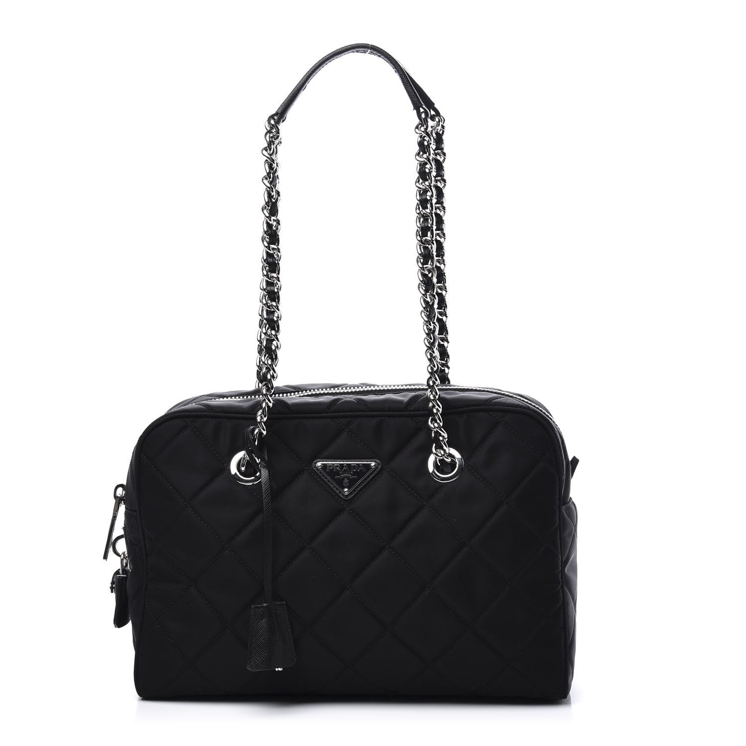 Prada Nylon Tessuto Impuntu Quilted Shoulder Bag Black 1 of 10