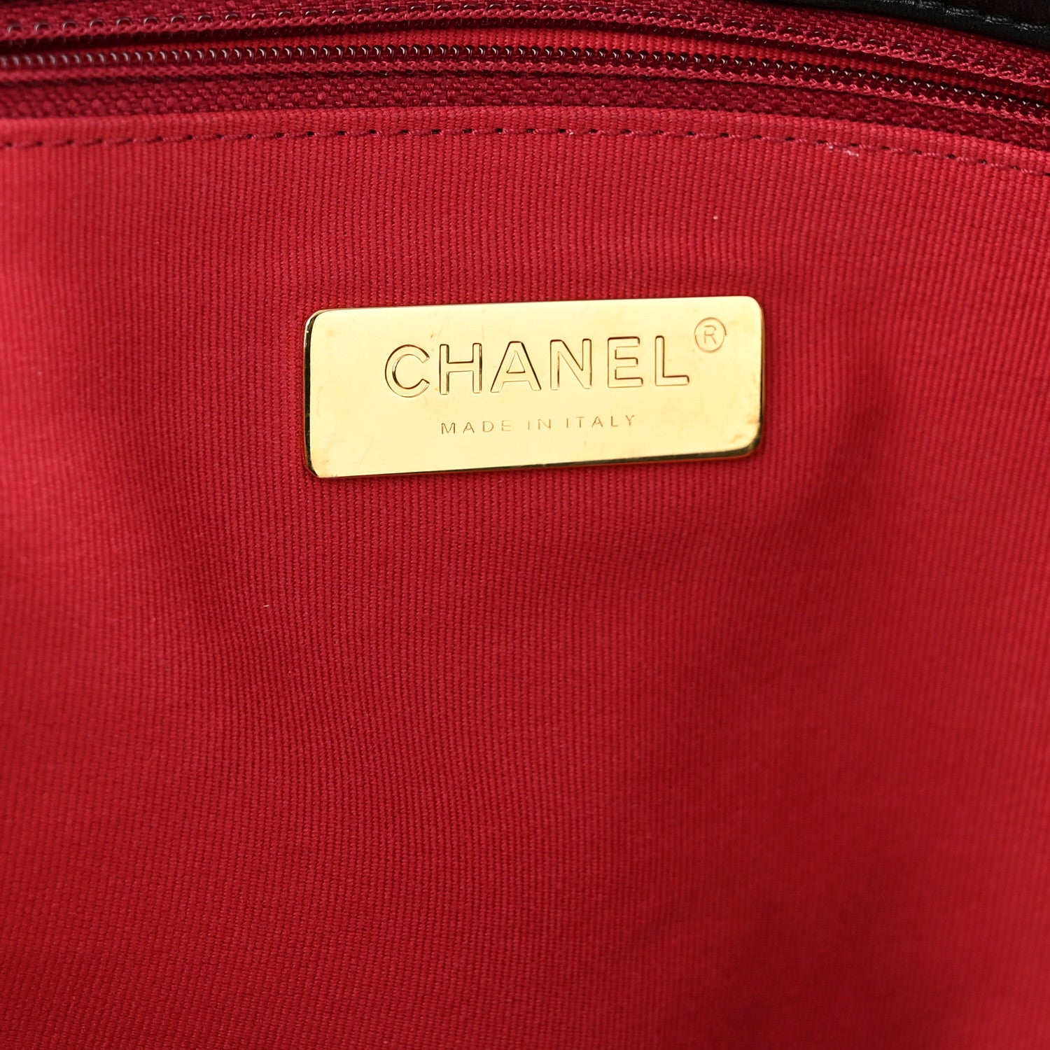 Chanel Lambskin Quilted Chanel 19 East West Shopping Bag Black 6 of 10