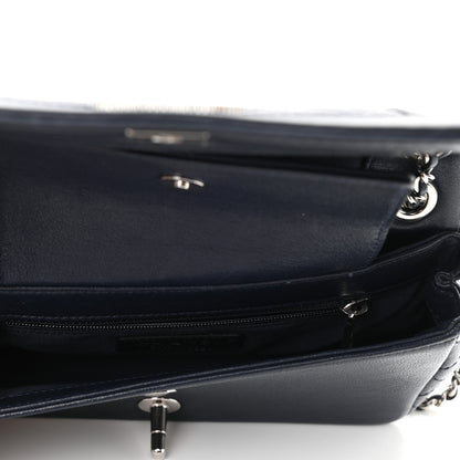Chanel Sheepskin Quilted Small Vintage Mademoiselle Flap Dark Navy 5 of 11