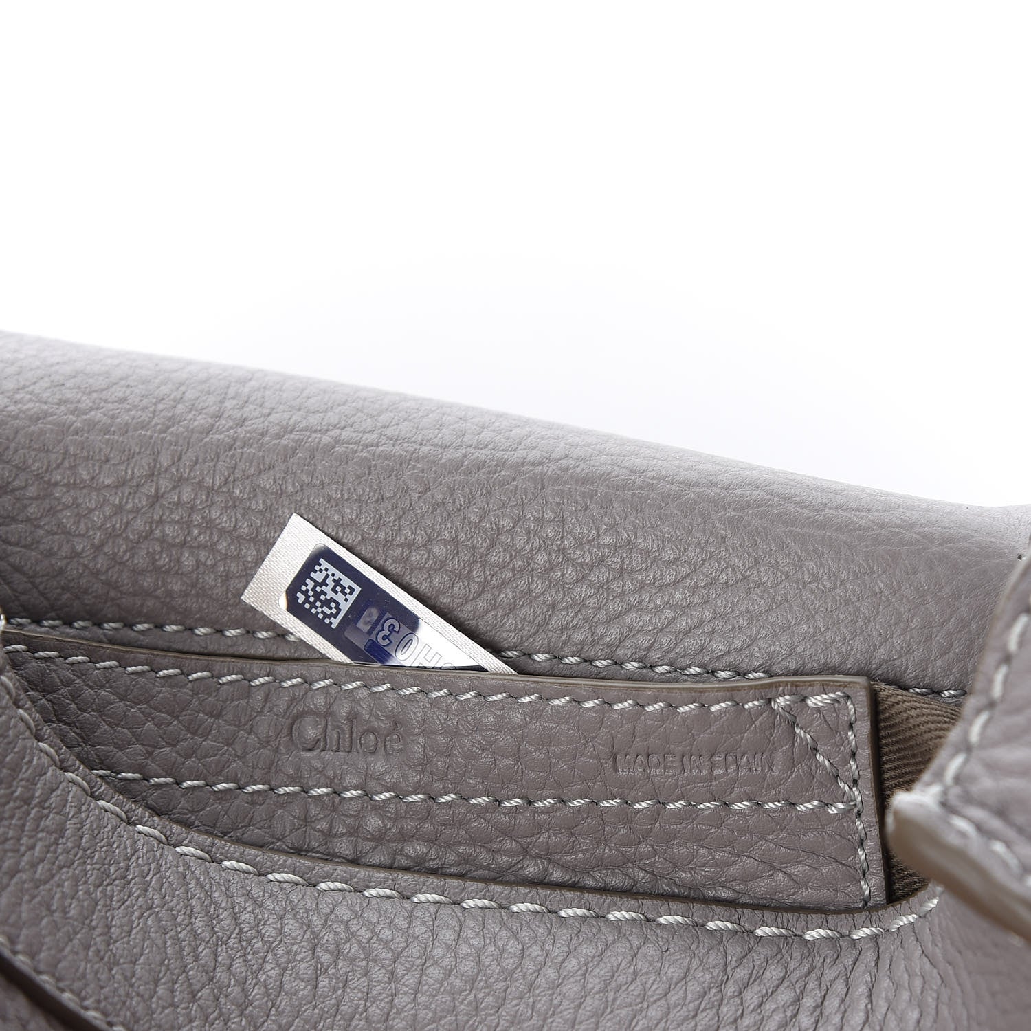 Chloe Calfskin Mini Marcie Round Crossbody Bag Cashmere Grey 8 of 10