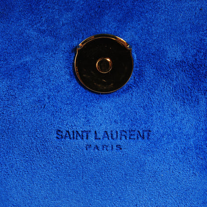Saint Laurent Patent Small Classic Monogram Satchel Royal Blue 6 of 8