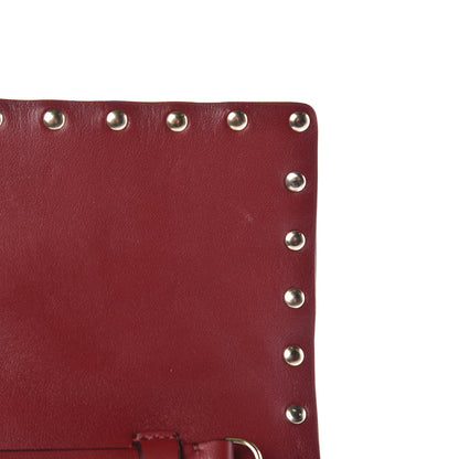 Valentino Garavani Nappa Rockstud Spike Wallet on Chain Rubino 7 of 8