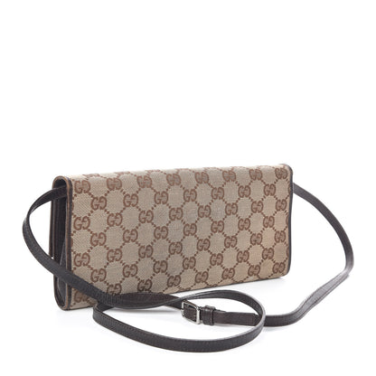 Gucci Monogram Bamboo Bar Clutch Dark Brown 3 of 11