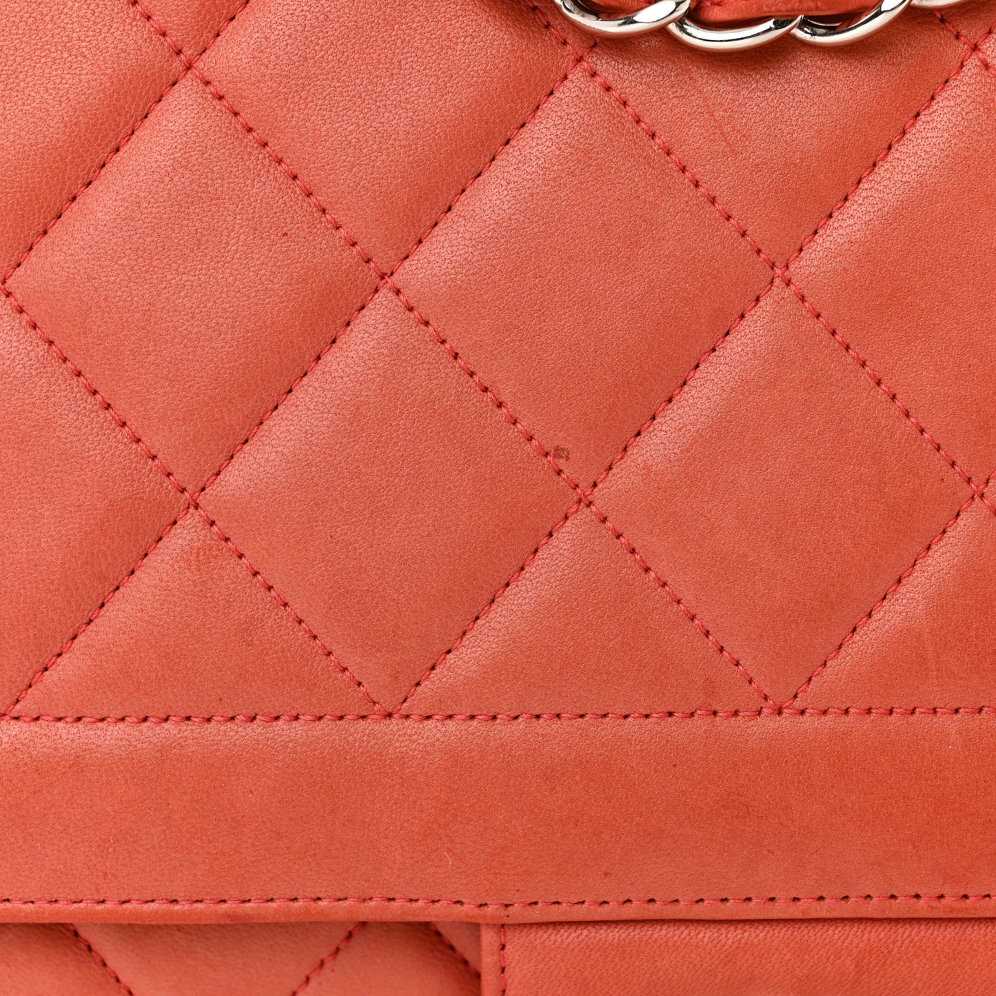 Lambskin Large Coco Rider Flap Coral