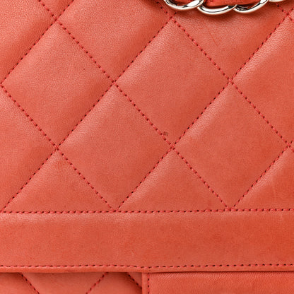 Chanel Lambskin Large Coco Rider Flap Coral 18 of 22