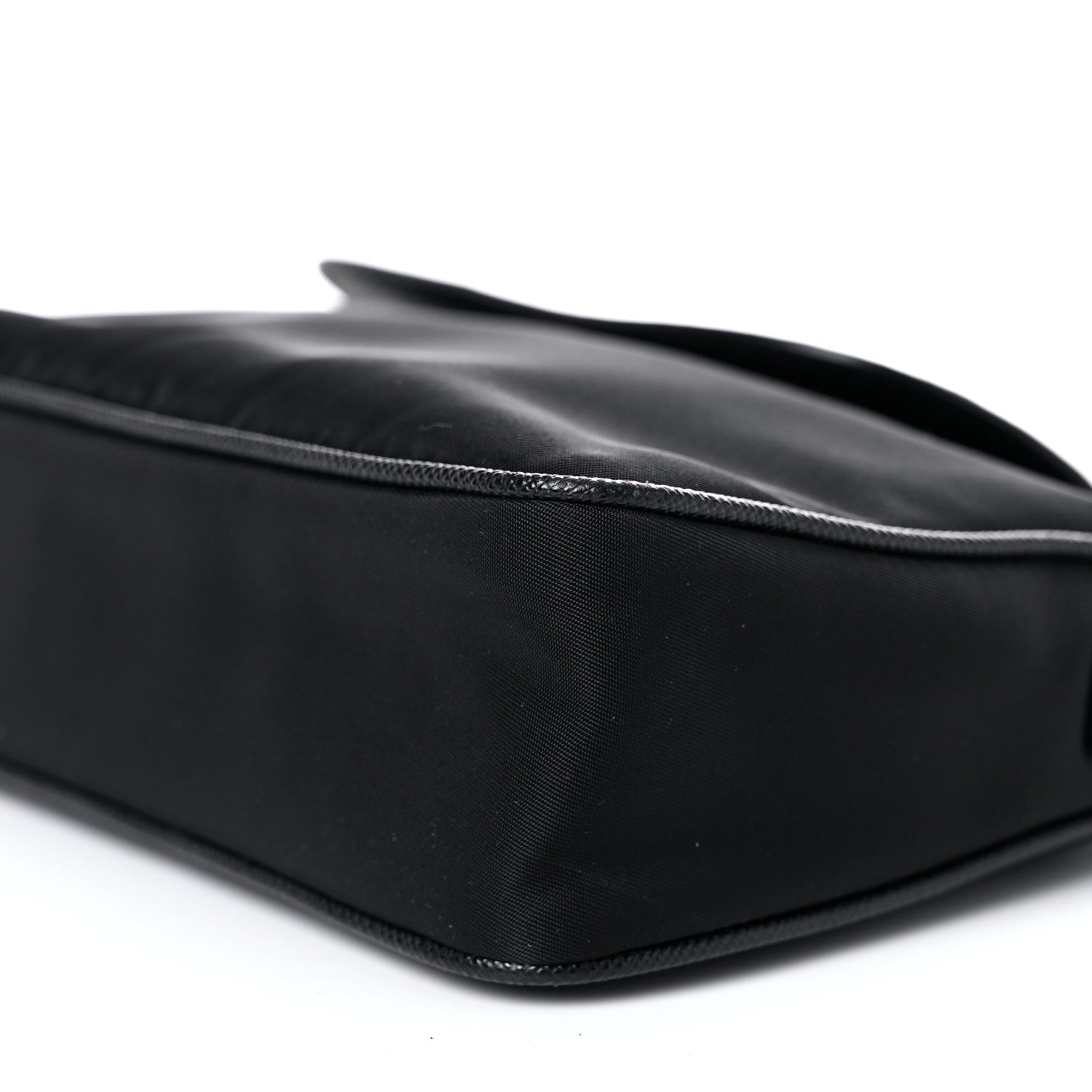 Prada Tessuto Nylon Saffiano Crossbody Bag Black 7 of 7
