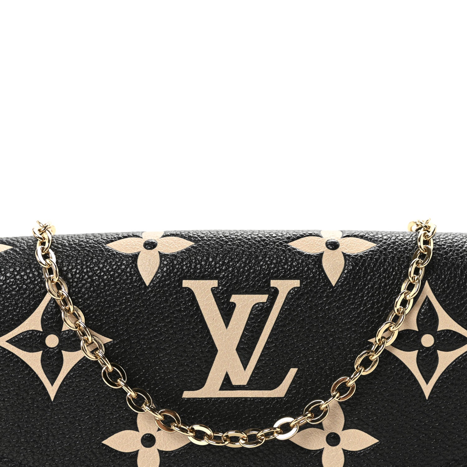 Louis Vuitton Empreinte Monogram Giant Felicie Pochette Black Beige 8 of 11