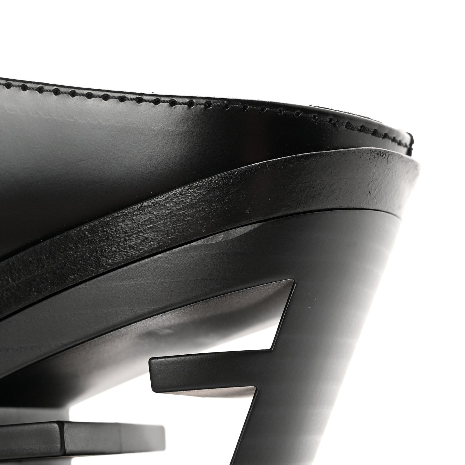 Fendi Vitello Abrasivato FF Cut Mules 38 Black 11 of 13