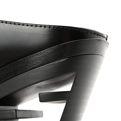 Fendi Vitello Abrasivato FF Cut Mules 38 Black 11 of 13